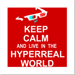 Keep Calm and Live in the Hyperreal World Posters and Art